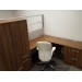 Hon Walnut L Suite Desk with 2 Drawer Lateral File